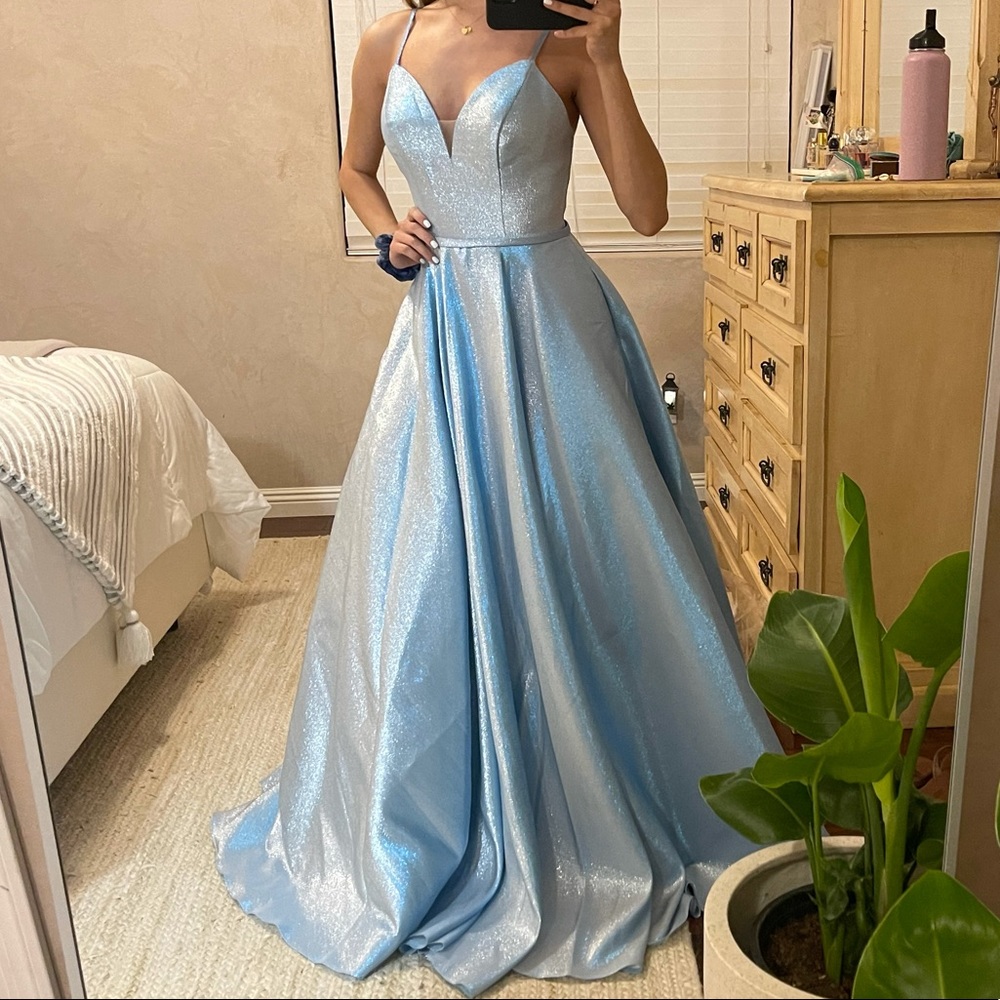 Blue sparkly prom dress!